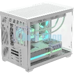 Компьютерный корпус AeroCool/Formula Crystal U2M Floe белый без БП mATX 1xUSB 3.0 audio bott PSU