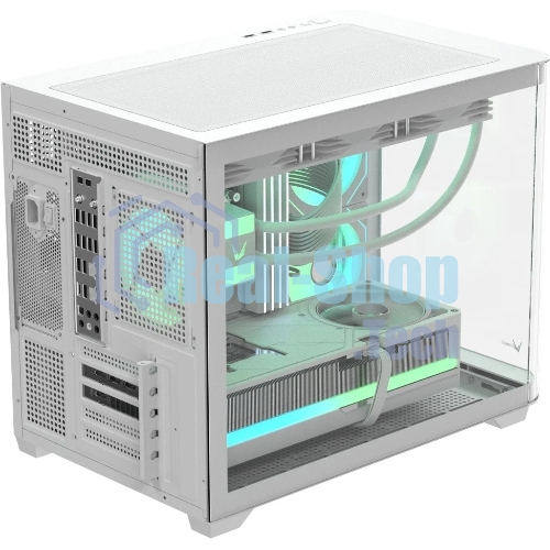 Компьютерный корпус AeroCool/Formula Crystal U2M Floe белый без БП mATX 1xUSB 3.0 audio bott PSU