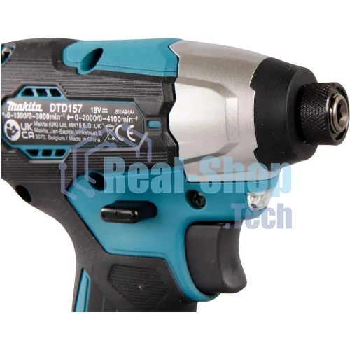 Дрель-шуруповерт Makita DTD157Z, 18 В, 0 Ач, 140 Нм, бесщеточный, ударный