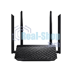 Маршрутизатор беспроводной Asus RT-AC1200 10/100BASE-TX черный (Dual Band)