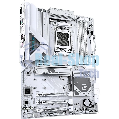 Материнская плата Gigabyte B850 EAGLE ICE, AM5, AMD B850, 4xDDR5, 4xSATA, 3xM.2, 1xPCIe 5.0 x16, 1xPCIe 4.0 x4, 2xPCIe 3.0 x1, 1xDP (v1.4), 1xHDMI (v2.1), 1x2.5Gb LAN, 2xUSB-A 10Gbps, 2xUSB-A 5Gbps, 6xUSB-A 2.0, 1xUSB-C 5Gbps, 3x3.5 мм, 7.1, ATX