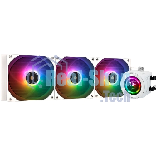 Система жидкостного охлаждения Thermalright Core Vision 360 (360mm, LED, White, ARGB/Fans: 3x120mm, 72.37CFM, 27.7dBA, 2000RPM/Pump height 66mm, Rad thickness 27mm/S: 1700, 1200, 1851, 115X, 2011, 2066, AM5, AM4)