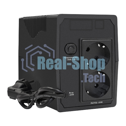 Источник бесперебойного питания ExeGate SpecialPro UNB-600.LED.AVR.EURO 600VA/360W, LED, AVR, 2 евророзетки, черный