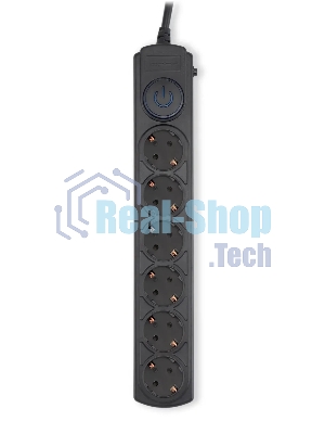 Сетевой фильтр Ippon BK-6-EU-3-16-B 3 м, 6 розеток, черный, коробка