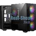 Компьютерный корпус MSI MAG FORGE M100R, Global, 1xUSB 3.0, 2xUSB 2.0, 4x120мм ARGb Fan, ESD ARGbControl Board, Tempered Gl