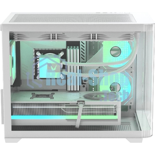 Компьютерный корпус AeroCool/Formula Crystal U2M Floe белый без БП mATX 1xUSB 3.0 audio bott PSU