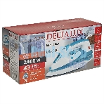 Утюг Delta LUX DL-710 белый с серо-голубым, 2400 Вт, 25 г/мин, 130 г/мин, 320 мл