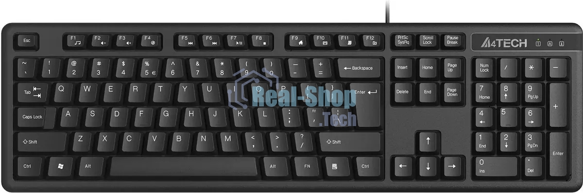 Клавиатура проводная A4Tech KKS-3, USB, черный
