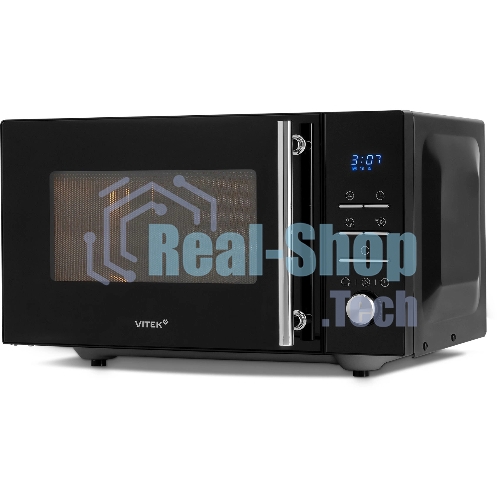 Микроволновая печь Vitek VT-MW1323 черный, 23 л, 900 Вт, переключатели - кнопки, поворотный механизм