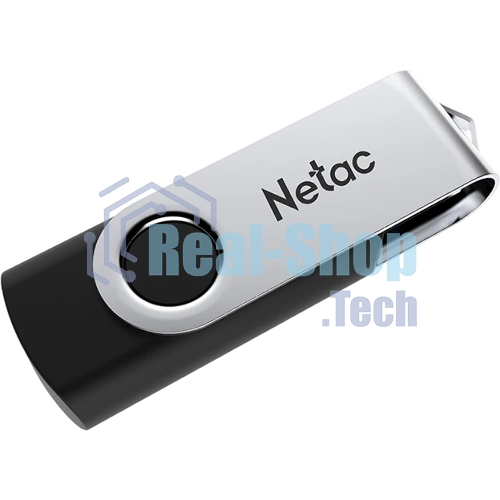 Флешка USB Netac U505 (NT03U505N-032G-32BK), 32Gb, USB 3.0, R/W 110/45, черный/серебристый