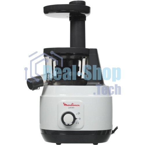 Соковыжималка Moulinex ZU150110 белый/черный, шнековая вертикальная, 150 Вт, 800 мл, электронное, реверс