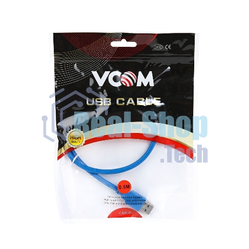 Кабель AM/AF USB3.0 0.5m VCOM удлинитель USB 3.0, VUS7065-0.5M
