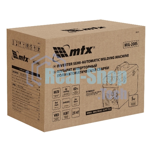 Аппарат инвертор. полуавтомат. cварки MTX MIG-200S, 200A, ПВ 60%, катушка 5 кг