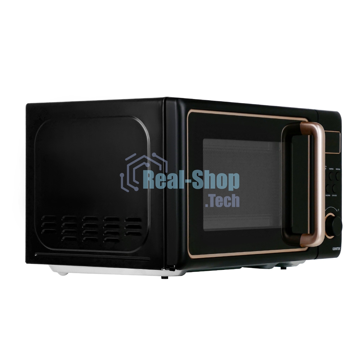 Микроволновая печь Centek CT-1565 черный, 20 л, 700 Вт, переключатели - кнопки, поворотный механизм
