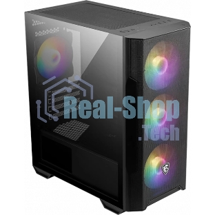 Компьютерный корпус MSI MAG FORGE M100R, Global, 1xUSB 3.0, 2xUSB 2.0, 4x120мм ARGb Fan, ESD ARGbControl Board, Tempered Gl
