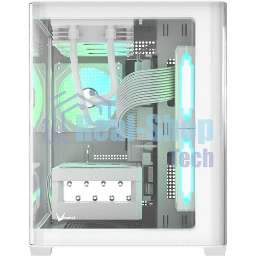 Компьютерный корпус AeroCool/Formula Crystal U2M Floe белый без БП mATX 1xUSB 3.0 audio bott PSU