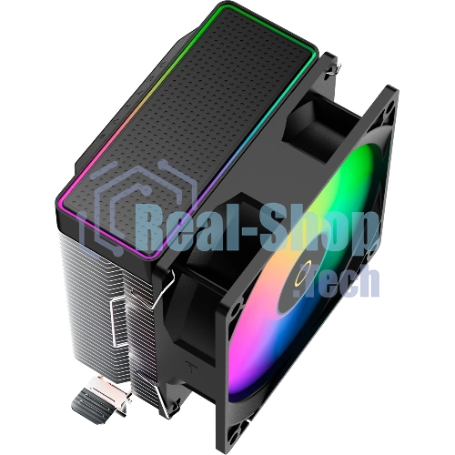 Кулер для процессора Ocypus Gamma A20 BK ARGB, 92mm FARGB FAN, Top FARGB Panel, 2 HEAT PIPES, 3-PIN, 1900 RPM, 21DBA, HYDRO BEARING, LGA115X/1200/1700/18XX, AM4/AM5