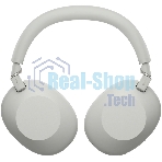Беспроводные/проводные наушники Sony WH-1000XM6 серебро, полноразмерные, Bluetooth + проводной, адаптивное активное шумоподавление, до 40 ч