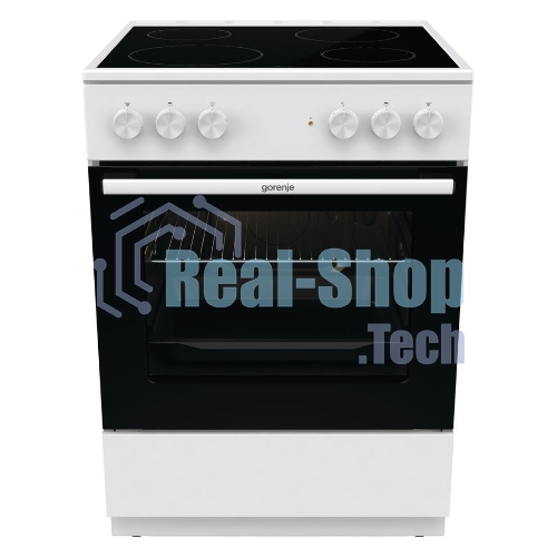 Плита электрическая Gorenje GEC6A11WG белый, конфорок 4 шт, духовка 65 л, 60 см x 85 см x 60 см