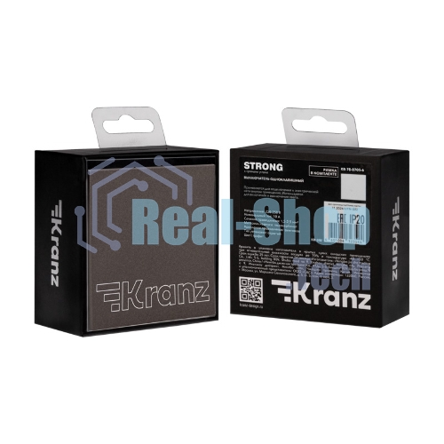 Выключатель Kranz STRONG 1 кл 10А с/у графит