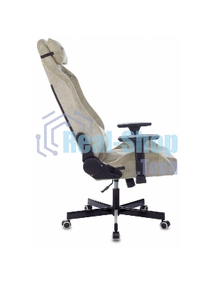 Кресло игровое Бюрократ Knight N1 Fabric бежевый Light-21, с подголов. крестовина металл