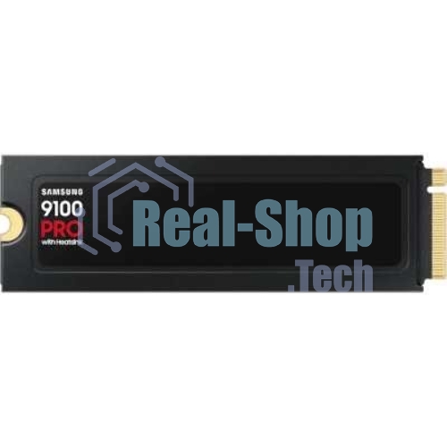 Накопитель SSD 2Tb Samsung 9100 PRO, M.2, PCI-E 5.0 x4, TLC 3D NAND R/W - 14700 (14800)/13400 (13300) Mb/s с радиатором