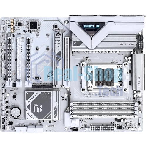 Материнская плата Gigabyte B850 EAGLE ICE, AM5, AMD B850, 4xDDR5, 4xSATA, 3xM.2, 1xPCIe 5.0 x16, 1xPCIe 4.0 x4, 2xPCIe 3.0 x1, 1xDP (v1.4), 1xHDMI (v2.1), 1x2.5Gb LAN, 2xUSB-A 10Gbps, 2xUSB-A 5Gbps, 6xUSB-A 2.0, 1xUSB-C 5Gbps, 3x3.5 мм, 7.1, ATX