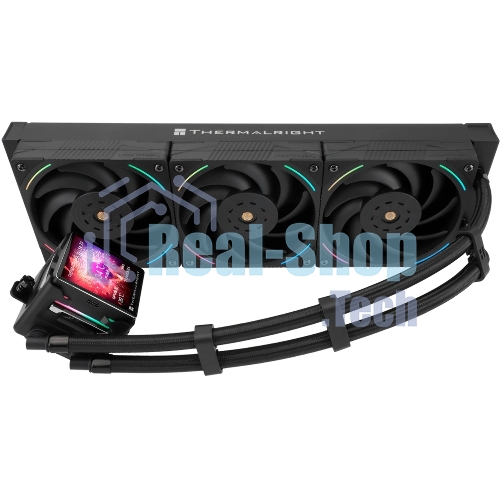 Система жидкостного охлаждения Thermalright Elite Vision 360 (360mm, LED, Black, ARGB/Fans: 3x120mm, 69CFM, 27dBA, 2150RPM/Pump height 63mm, Rad thickness 27mm/S: 1700, 1200, 1851, 115X, 2011, 2066, AM5, AM4)