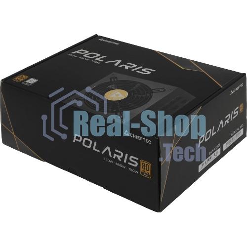 Блок питания Chieftec Polaris PPS-650FC, 650Вт, 80 PLUS Gold, 120мм, модульный, черный