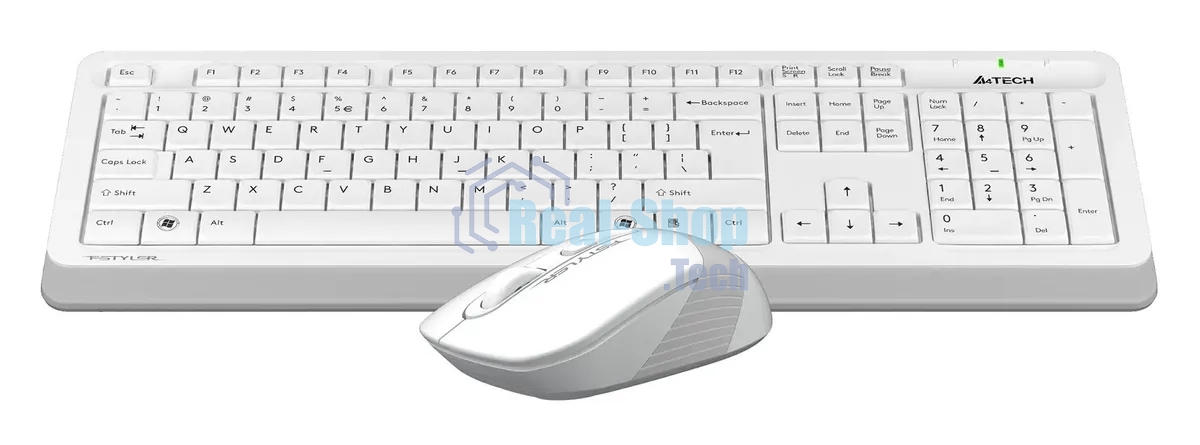 Комплект клавиатура+мышь A4Tech FStyler FG1010S беспроводной, USB, 2000 DPI, белый/серый