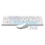 Комплект клавиатура+мышь A4Tech FStyler FG1010S беспроводной, USB, 2000 DPI, белый/серый