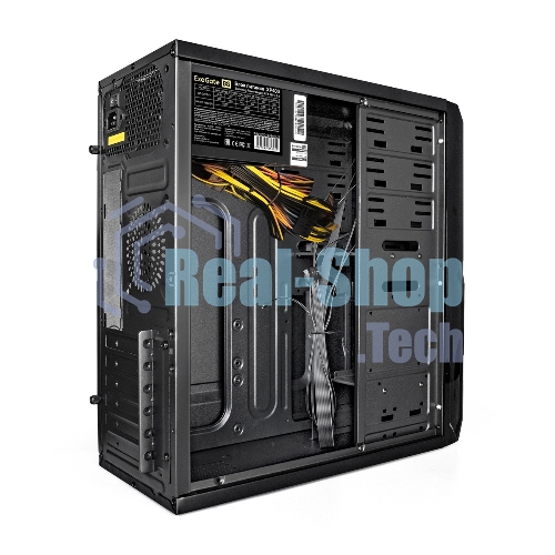 Компьютерный корпус Miditower ExeGate XP-329S-UNS400 (ATX, БП UNS400 с вент. 12см, 2*USB, аудио, черный)