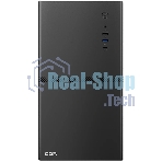 Компьютерный корпус CBR mATX Minitower V863, без БП, 1хUSB 3.0 Type C, 1хUSB 3.0, 1хUSB 2.0, HD Audio+Mic, черный PCC-MATX-V863-WPSU