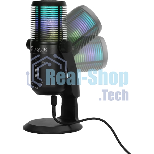 Микрофон проводной Оклик SM-400G 2м черный