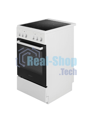 Плита электрическая Maunfeld MEC55CW07 белый, конфорок 4 шт, духовка 60 л, 50 см x 85 см x 60 см