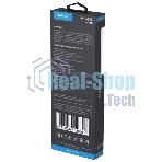 Дата-кабель Maxvi MC-31L USB-Lightning 2.4А, прозрачный корпус, LED подсветка, 1.2м, черный