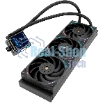 Система жидкостного охлаждения Thermalright Elite Vision 360 (360mm, LED, Black, ARGB/Fans: 3x120mm, 69CFM, 27dBA, 2150RPM/Pump height 63mm, Rad thickness 27mm/S: 1700, 1200, 1851, 115X, 2011, 2066, AM5, AM4)