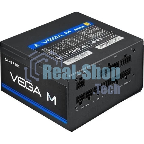 Блок питания Chieftec Vega M PPG-750-C (ATX 3.1, 750W, 80 PLUS GOLD, Active PFC, 135mm fan, Gen5 PCIe, Full Cable Management) Retail