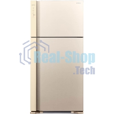 Холодильник Hitachi R-V660PUC7-1 BEG бежевый двухкамерный 405/145л морозилка сверху, No Frost