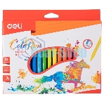 Фломастеры Deli EC10010 ColoRun, вентилируемый колпачок, 18 цветов, коробка с европодвесом