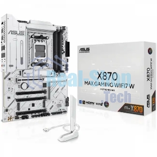 Материнская плата ASUS X870 MAX GAMING WIFI7 W, AM5, AMD X870, 4xDDR5, 4xSATA, 3xM.2, 1xPCIe 5.0 x16, 2xPCIe 4.0 x16, 1xPCIe 3.0 x16, 1xHDMI, 2xUSB Type-C (Display), 1x2.5Gb LAN, Wi-Fi 7, Bluetooth 5.4, 2xUSB-C 40Gbps, 1xUSB-A 10Gbps, 3xUSB-A 5Gbps, 4xUSB-A 2.0, 3x3.5 мм, 7.1, ATX