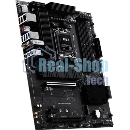 Материнская плата MSI PRO B850-S WIFI6E, AM5, AMD B850, 4xDDR5, 4xSATA, 2xM.2, 1xPCIe 4.0 x16, 1xPCIe 4.0 x4, 1xPCIe 3.0 x1, 1xDP, 1xHDMI, 1x2.5Gb LAN, Wi-Fi 6E, Bluetooth 5.3, 1xUSB-C 10Gbps, 3xUSB-A 10Gbps, 4xUSB-A 5Gbps, 3x3.5 мм, 7.1, ATX