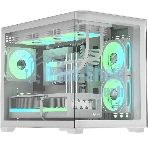Компьютерный корпус AeroCool/Formula Crystal U2M Floe белый без БП mATX 1xUSB 3.0 audio bott PSU