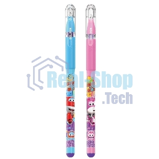 Ручка гелевая Deli Super Wings EG105-PR ассорти, d=0.5мм, фиолетовые чернила, 1 стержень, пулевидный пишущий наконечник, круглый корпус, резиновая манжета
