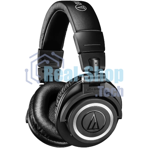 Беспроводные/проводные наушники Audio-Technica ATH-M50xBT2 черный, полноразмерные, Bluetooth + проводной, до 50 ч