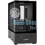 Компьютерный корпус Minitower ExeGate i3 SEA (mATX, без БП, 1*USB+1*USB 3.0, HD аудио, черный, 1 вент. 12см с RGb подсветкой, передняя и боковая панели - закаленное стекло)