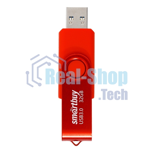 Флешка USB Smartbuy Twist Red (SB032GB3TWR), 32Gb, USB 3.0/3.1, R/W 70/40, красный