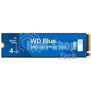 Накопитель SSD 4Tb WD Blue, NVMe, M.2 2280, PCI-E 4x4 R/W - 5500/5000 Mb/s