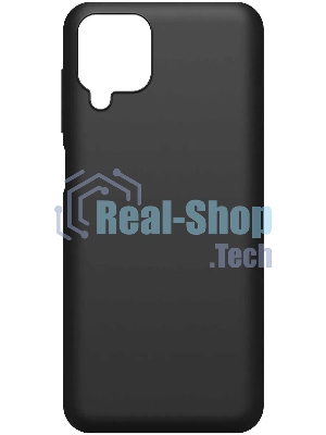 Чехол (клип-кейс) BoraSCO Silicone Case для Samsung Galaxy A12 черный (матовый)