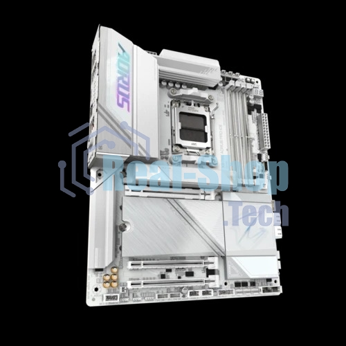 Материнская плата Gigabyte X870E AORUS PRO ICE, AM5, AMD X870E, 4xDDR5, 4xSATA, 4xM.2, 1xPCI-E 5.0 x16, 1xPCI-E 4.0 x4, 1xPCI-E 3.0 x4, 1xHDMI, 2xUSB-C, 1x 2.5Gb LAN, 2xUSB-A 3.2 Gen 2, 3xUSB-A 3.2 Gen 1, 2xUSB-A 2.0, 2x3.5 мм, TOSLINK, 7.1, 2xUSB4, 4xUSB-A 3.2 Gen 1, ATX